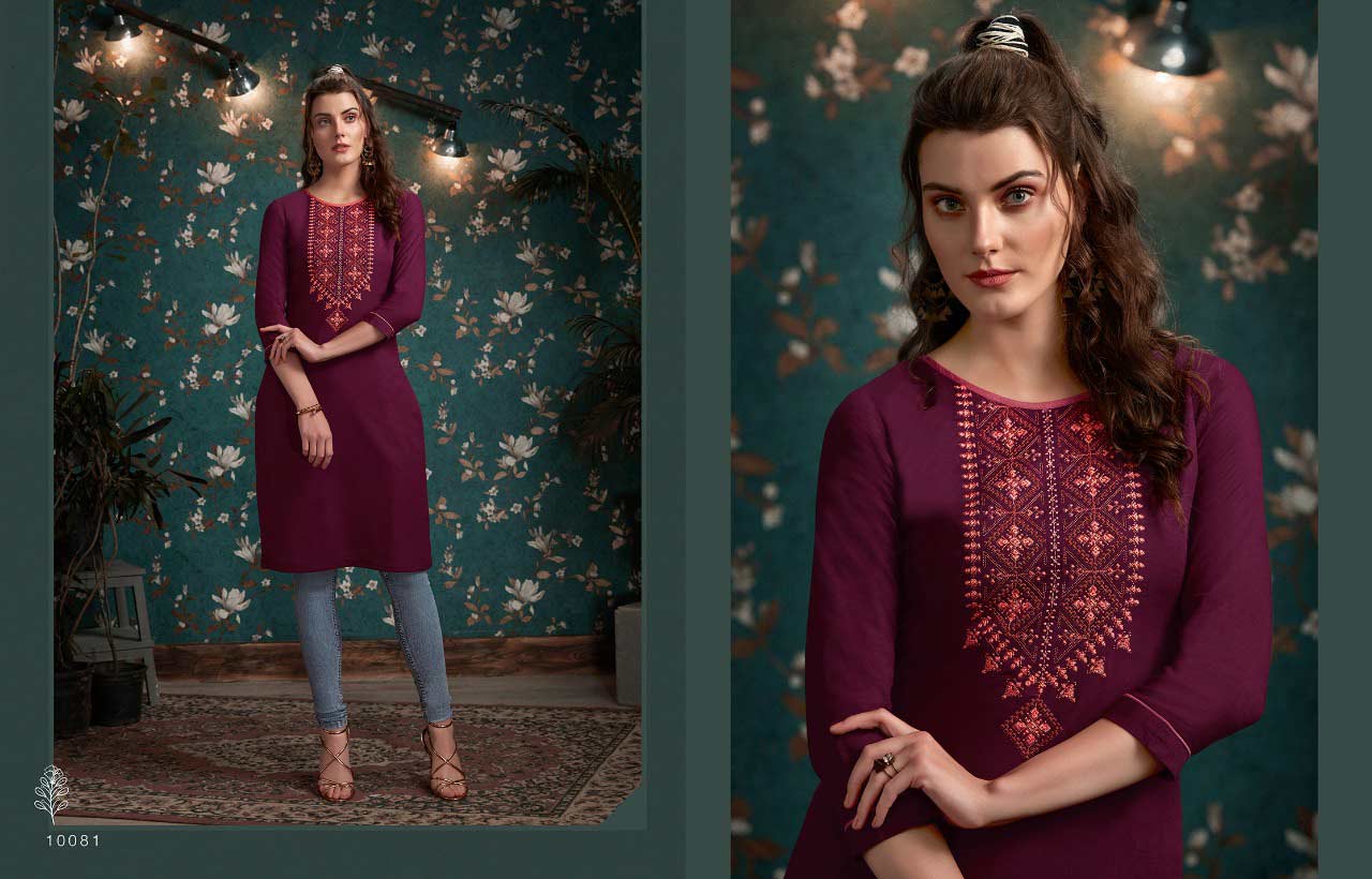 Lily Vol-16 Kajree Rayon Embroidery Wholesale Kurti Lily Vol-16 Kajree Rayon Embroidery Wholesale Kurti